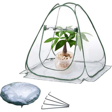 Mini serre de jardin portable en PVC transparent, couverture pour plantes, tente d'hiver pour extérieur, lot de protection (1/5)