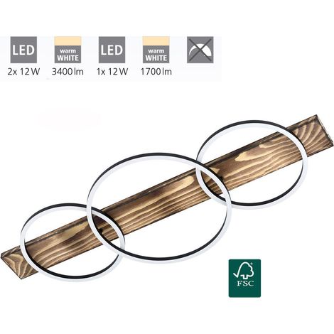 Plafoniera Moderna Boyal Acciaio Nero Luce Led Integrato 12W Ip20 (1/5)
