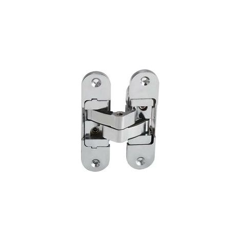 Lot de 2 charnières invisibles 3D inox satiné, 30×110 mm, gauche + droite – (1/5)