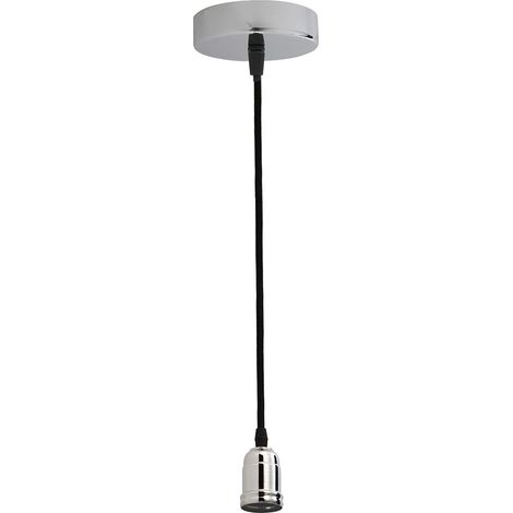 Orion91 PENDEL METAL PLATA E27 MAX. 60W 1,5M Deco REGALO BOMBILLA GLOBO LED 60W - Metal (1/3)
