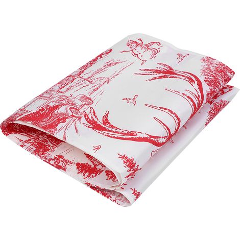 Chemin de table de Noël, motif cerf rouge, tissu imprimé, décoration de bureau, nappe