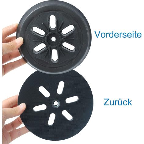 Poweka Patin de ponçage Compatible avec Bos-ch Gex 150 AC, PEX 15 AE, GEX 150 Turbo ponceuse orbitale Ø 150 mm avec vis (1/4)