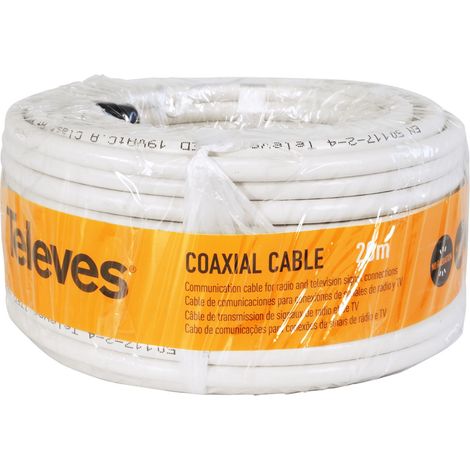 CABLE COAXIAL PVC BLANCO 20M (1/3)