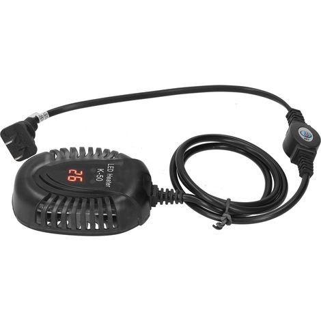Chauffage d'aquarium submersible LED avec thermostat externe, tige en quartz, 75W, prise CN 220‑240V pour bassin à poissons