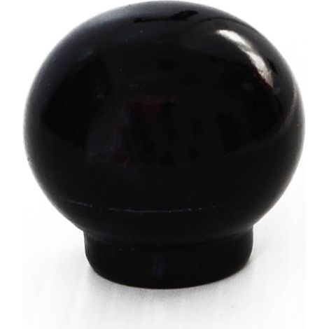 Pomolo in legno - Ø 22 mm. - nero brillante