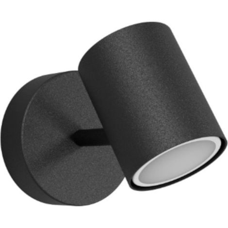 Applique moderno lampadari bartalini amuc nero gu10 led orientabile metallo