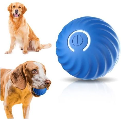 Balle Chien, Automatic Smart Teasing Dog Ball That Can't be Bitten, Rechargeable par USB, pour Chat et Chien (Bleu) (1/4)