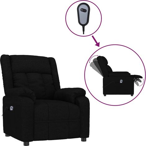 Maison Exclusive - Relaxsessel Elektrisch Schwarz Stoff (1/5)
