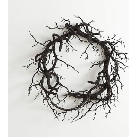 Guirlande Halloween - Branche Morte Simulée - Lumineuse - PVC Souple - Pour Porte d'Entrée Cheminée ou Décoration Intérieure - 1 Pièce (1/4)