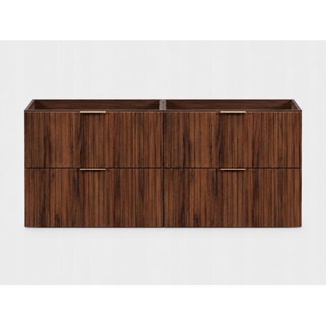 Meuble suspendu sous lavabo FLOW noyer foncé 160 cm (1/5)