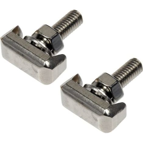 KLVGTIFS PU - Lot de 2 bornes de batterie automobile en acier inoxydable 19116852, tendeur de câble de batterie à boulon en T, boulon M6 de remplacement durable SQBB (1/5)