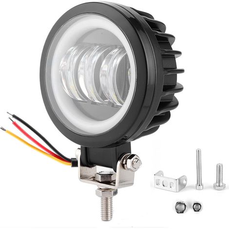 30W wasserdichter runder LED-Scheinwerfer für Geländewagen, Boote und Autos (gelbes Licht) (1/5)