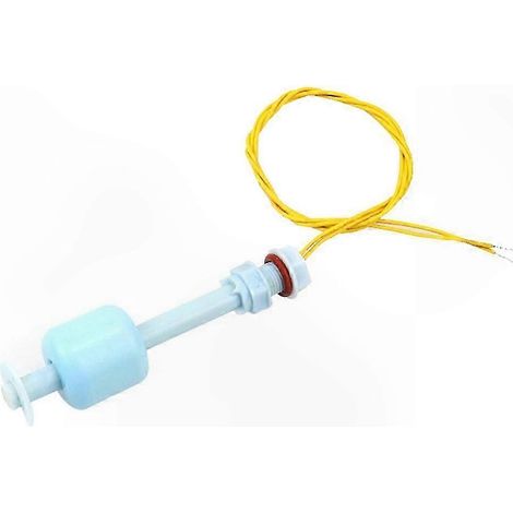 Interrupteur à flotteur blanc en plastique PP à angle droit pour aquarium, capteur de niveau d'eau liquide, contrôleur avec trou de 10 mm, pratique. (1/5)