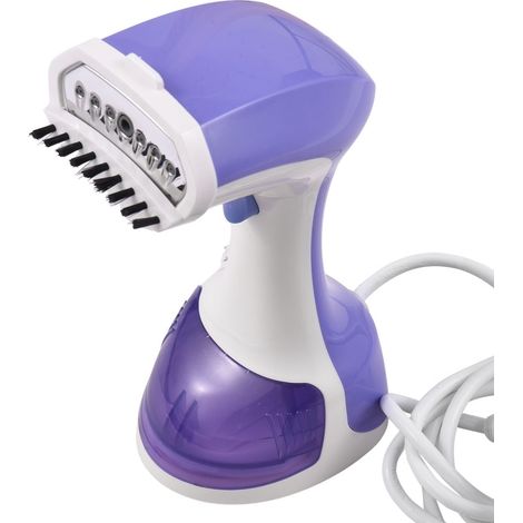 Tragbarer 1100-W-Dampfglätter mit abnehmbarem 120-ml-Wassertank und Bürste für Reisen, Zuhause und Büro (1/5)