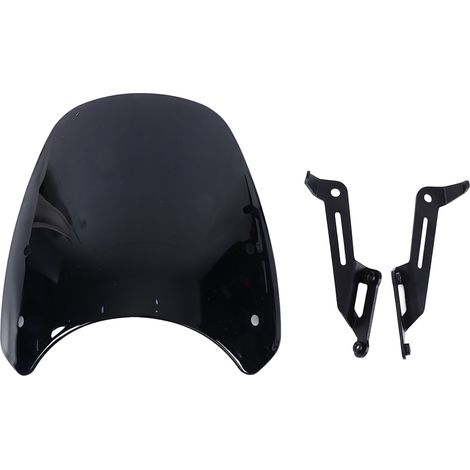 Paravent moto avant avec supports de montage en aluminium, remplacement pour Bonneville T100 T120 2016-2020, noir, kit fixation robuste (1/5)