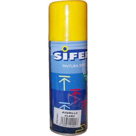 Sifer Pintura Spray Esmalte Acrílico Brillante 200ml Amarillo Claro