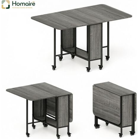 Esstisch aus Metall und grauer Spanplatte 120 x 80 cm HOMAIRE (1/5)