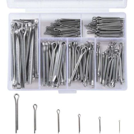 Kit assortimento di 230 perni di fissaggio in acciaio inox M1 M2 M2.5 M3 M4 M5 con scatola di conservazione.