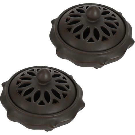 brûleurs d'encens en céramique anti-moustiques, décoration classique pour salon, porte-encens en spirale de porcelaine (1/5)