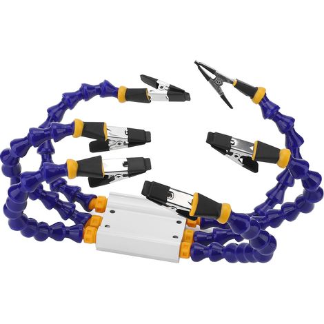 Kit d'outils de soudure avec poignée flexible en ABS, base en alliage d'aluminium et revêtement en caoutchouc amovible, 6 pièces (1/5)