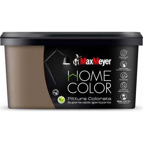 MaxMeyer Idropittura Interni Superlavabile Marron Glacè 2,5 L Opaco