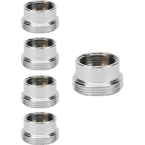 Kit de 5 adaptateurs en laiton pour filtre à eau de robinet de cuisine, connecteurs mâle et femelle avec réducteur aérateur, finition cuivre/argent pour purificateur et évier (1/2)