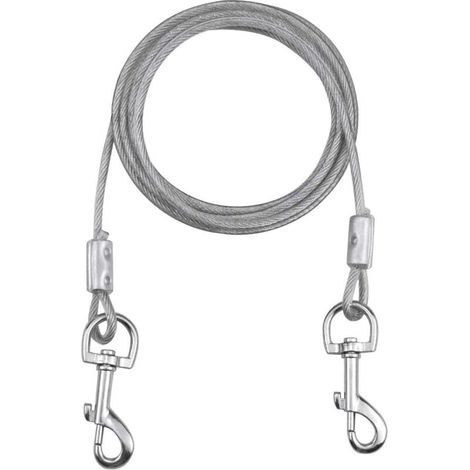 Correa para perros de hasta 80 kg, 3 m (blanca), apta para perros pequeños, medianos o grandes. (1/4)