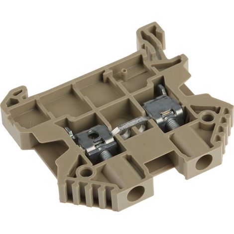 Bloc de jonction RS PRO, 4mm², A visser, Beige ( Prix pour Paquet de 10 ) (1/2)