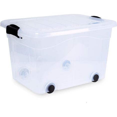 Aufbewahrungsbox Anzio 40 l mit Rollen + Deckel (1/4)