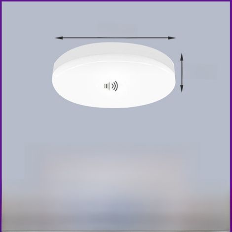 Lámpara de techo LED infrarroja con detector de movimiento para edificios, pasillos y garajes, lámpara de techo inteligente con radar, detección de sonido y luz (lámpara de techo acustoóptica de 12 W) (1/5)