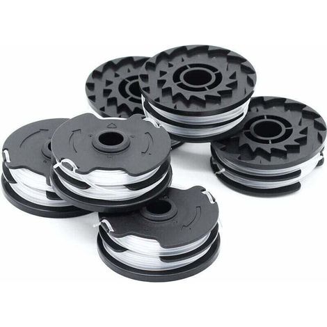 Lot de 6 bobines de fil de rechange pour débroussailleuse sans fil LIDL Parkside PRTA 20-Li A1, B2, C3, PRT 550 A1, A3, PRT 300 A1-2 x 4 m 1,6 mm (1/4)