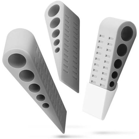 Cale Porte [Lot de 3], Caoutchouc Antidérapant sans Fixation Parfait pour Carrelage, Tapis, Moquette, Planché et Surfaces Stratifié – Buté Stop Butoir Arrêt de Porte Non Toxique et sans Odeur (1/5)