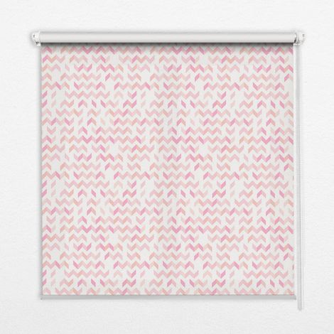 Tenda a Rullo Interna per Finestra - Tenda Filtrante Luce - Tenda Privacy - Tenda Decorativa Rettangolare - Rullo per Interni - (100 cm x 100 cm) - Frecce rosa su e giù (1/5)