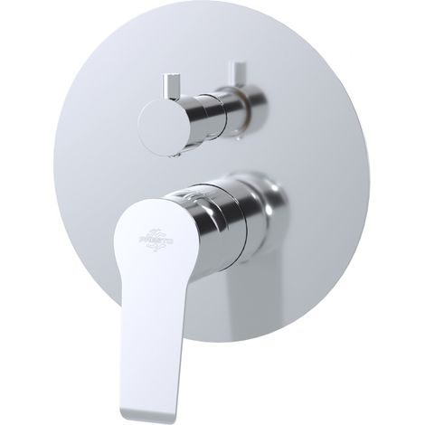 Presto Albos 7127200 Grifo ducha monomando mezclador empotrable 3 vías Albos cromo (1/2)