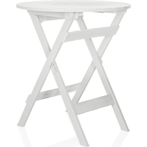 Gartentisch / Klapptisch TRAVANO T Kunststoff weiß hjh LIVING