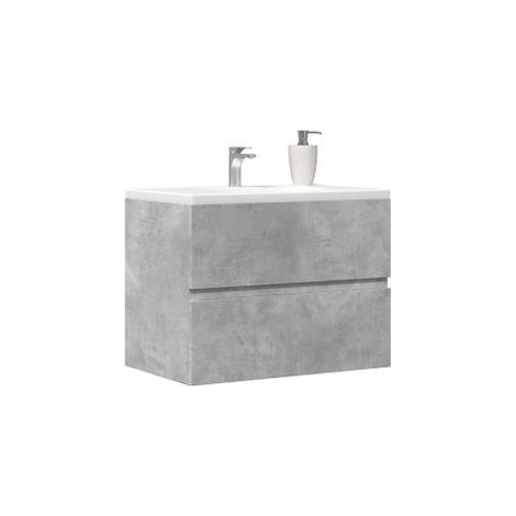 Armoire de salle de bain gris béton bois d'ingénierie