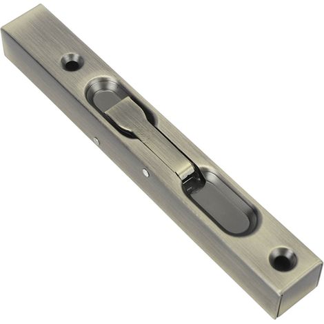 Loquet coulissant, verrouillage coulissant en alliage d'aluminium épais, tube dissimulé, facile à utiliser, loquet de sécurité coulissant pour porte et portail, couleur cyan (1/5)