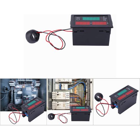 DL69-2047 5-in-1 Multifunktions-Energiemessgerät: Voltmeter, Amperemeter, Leistungsfaktor, Leistungsmessung (80-300V, 100A) (1/5)