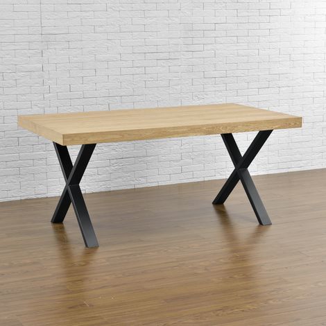 Gambe da tavolo nero in set di 2 pezzi - 79 x 72 cm - Forma X (1/5)