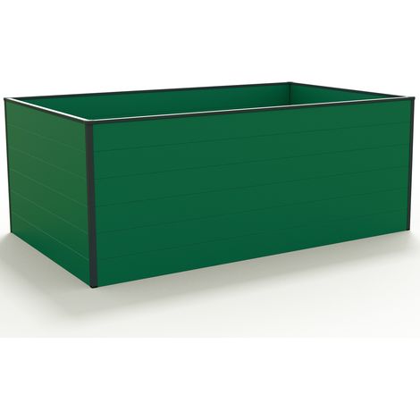 GFP Huerto urbano Jardinera Aluminio Christina - 195 x 119 x 77 cm Estructura estable y resistente a la intemperie con perfiles de cámara hueca de aluminio - verde - Hecho en Austria