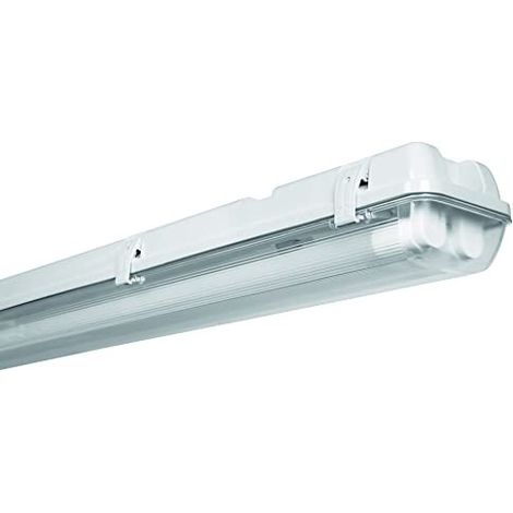 Plafoniera Stagna 120cm Completa di Doppio Neon led Tubo T8 220V 120 centimetri - Bianco Freddo (1/2)
