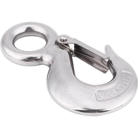 Crochet pivotant rond en acier inoxydable 304, œillet de sécurité pour levage de charge, mousqueton tournant 115mm/1.0T (1/5)