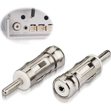 Adaptateur Antenne Auto - ISO vers DIN - Connecteur pour Autoradio - Compatible avec la Plupart des Véhicules Européens - 1 Pièce (1/5)