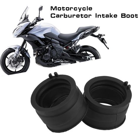 2 pièces manchon d'admission carburateur joint pour moto Honda NT650 NTV600 NTV650 XRV750 plastique noir 5x3,3x2,8 cm (1/5)