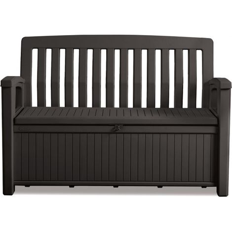Keter – Coffre de jardin en résine graphite 132,7x61,2x88 cm – Capacité 227 litres – Résistant aux intempéries et UV – Assemblage simple (1/5)