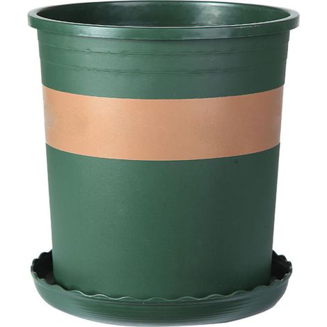 Pots de Culture Hydroponique 5 Gallons pour Balcon Jardinage Plantes Vertes Rosiers en Plastique Vert Militaire - Dimensions: 28x31x22cm - KZQ (1/5)