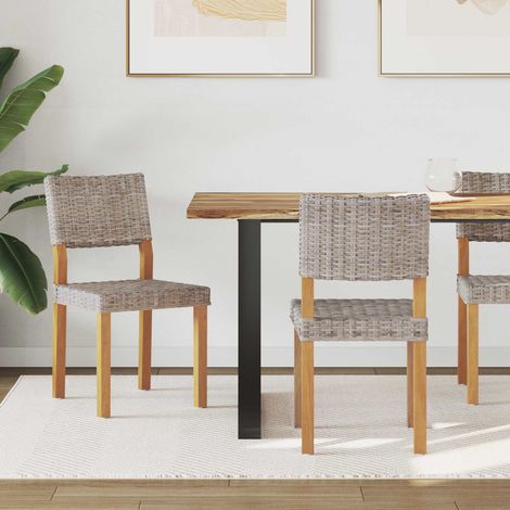 Esszimmerstuhl 2 pcs Kubu Grau 46 x 55 x 84 cm Kubu Rattan (1/5)