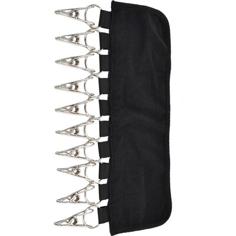 Étendoir pliable nomade avec pince pour chaussettes serviettes vêtements salle de bain voyage camping tissu doux 31x19 cm 1 pince (1/5)