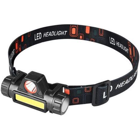 Stirnlampe, LED-Stirnlampe, tragbare Stirnlampe mit USB-Ladefunktion für Camping, Nachtangeln und Radfahren (1/4)
