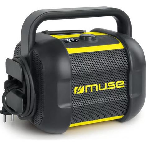 Radio portable jaune/noir – Bluetooth et NFC – IP64 résistance eau et poussière – Autonomie 12h – Son puissant 40W – Muse (1/5)